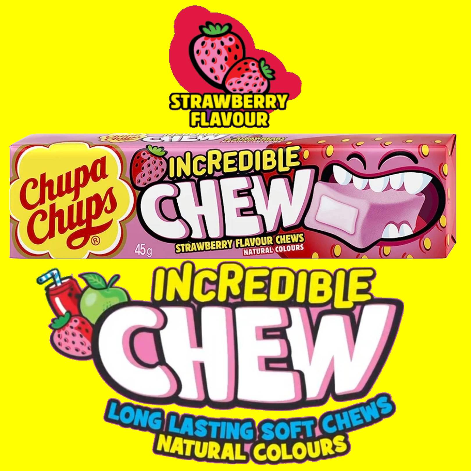 Chupa Chups 果汁軟糖 草莓味 45g