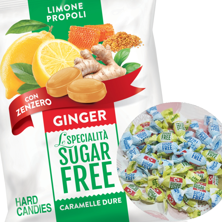 Serra意大利 無糖檸檬,薑,蜂膠糖 獨立包裝