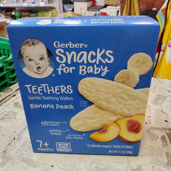Gerber Snacks for Baby (Gentle Teething Wafers - Banana Peach)
