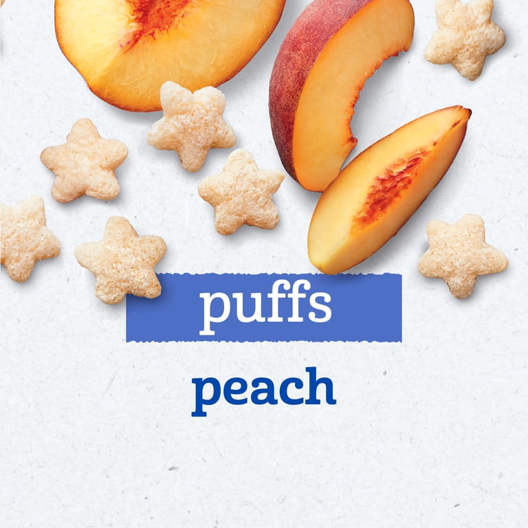 Gerber Snacks for Baby 香桃泡芙 Peach Puffs｜星星餅｜嬰幼兒零食｜8個月以上｜美國製