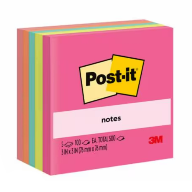 3M Post-it多色3×3吋便利貼500張