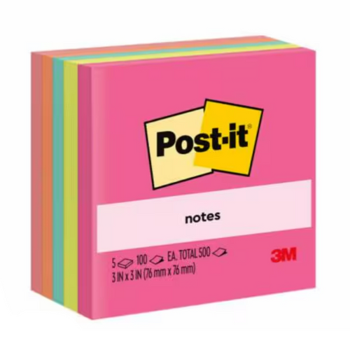3M Post-it多色3×3吋便利貼500張