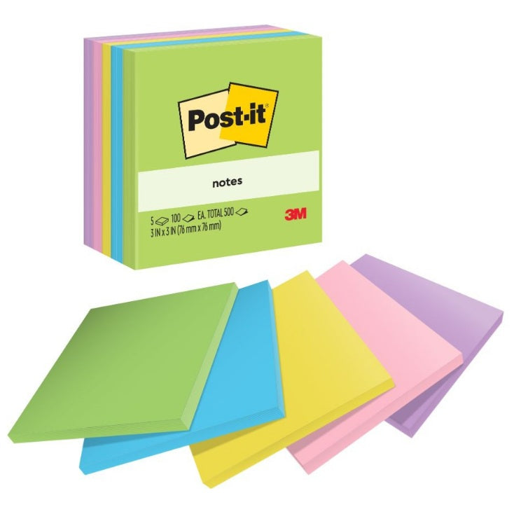 3M Post-it 多色告示貼 3x3吋 500張 花花世界
