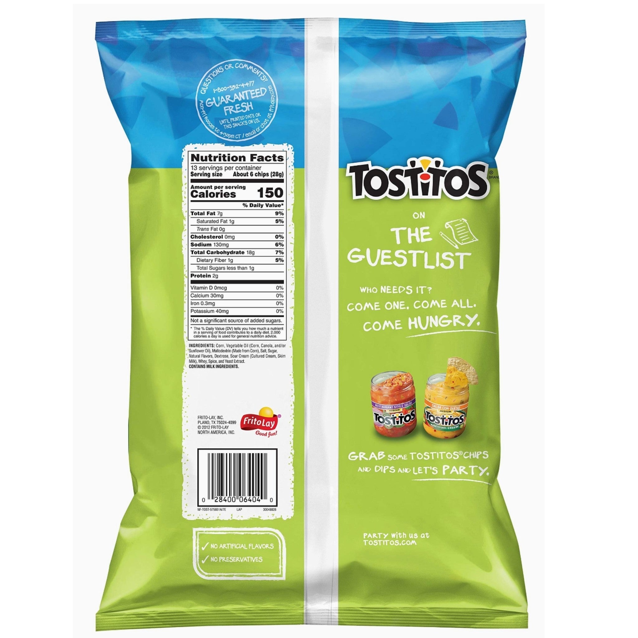 Tostitos Tortilla Chips - Hint of Lime 283.5g(美國製)