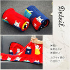 Adossy貓咪狗狗圖案70×100cm法蘭絨小毛毯