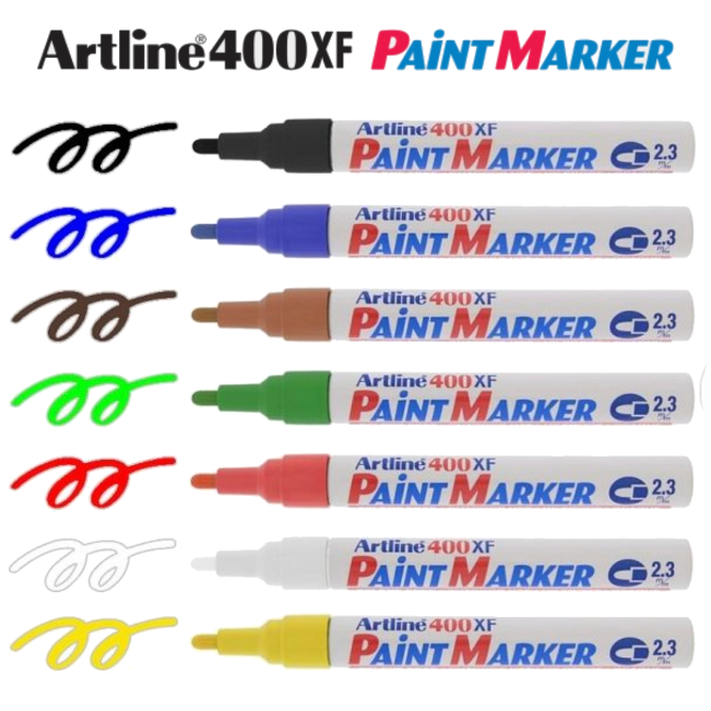 Artline 400XF白色油性漆筆2.3mm中字筆尖