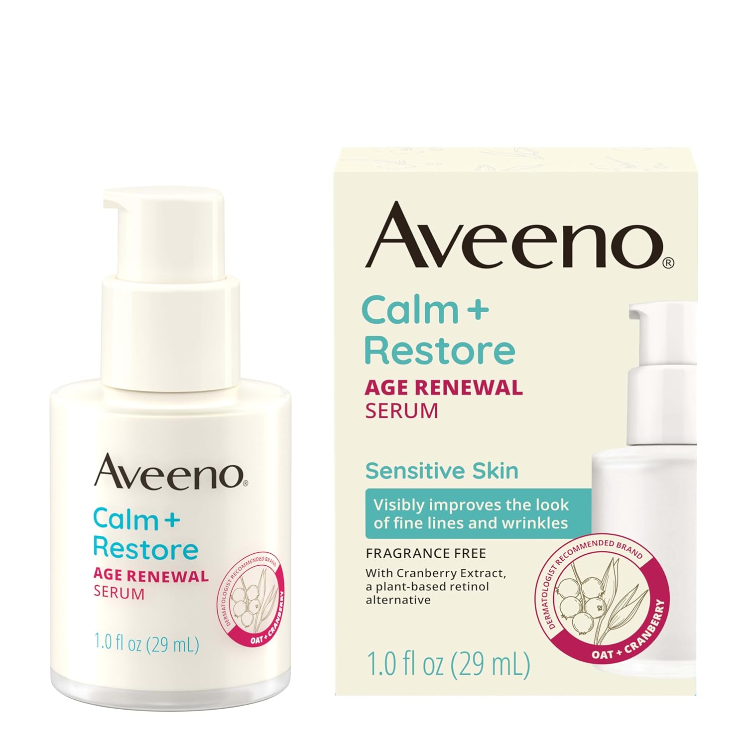 Aveeno Calm Restore Age Renewal 抗老淡紋精華 29mL 敏感肌保濕修護
