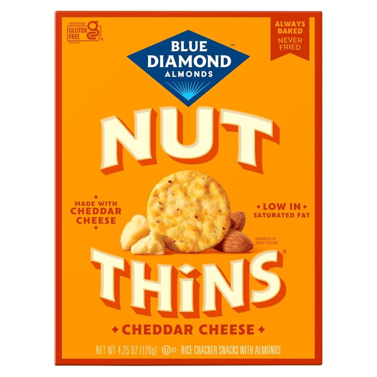Blue Diamond Nut-Thins Gluten-Free Cheddar Cheese 無麩質車打芝士米餅