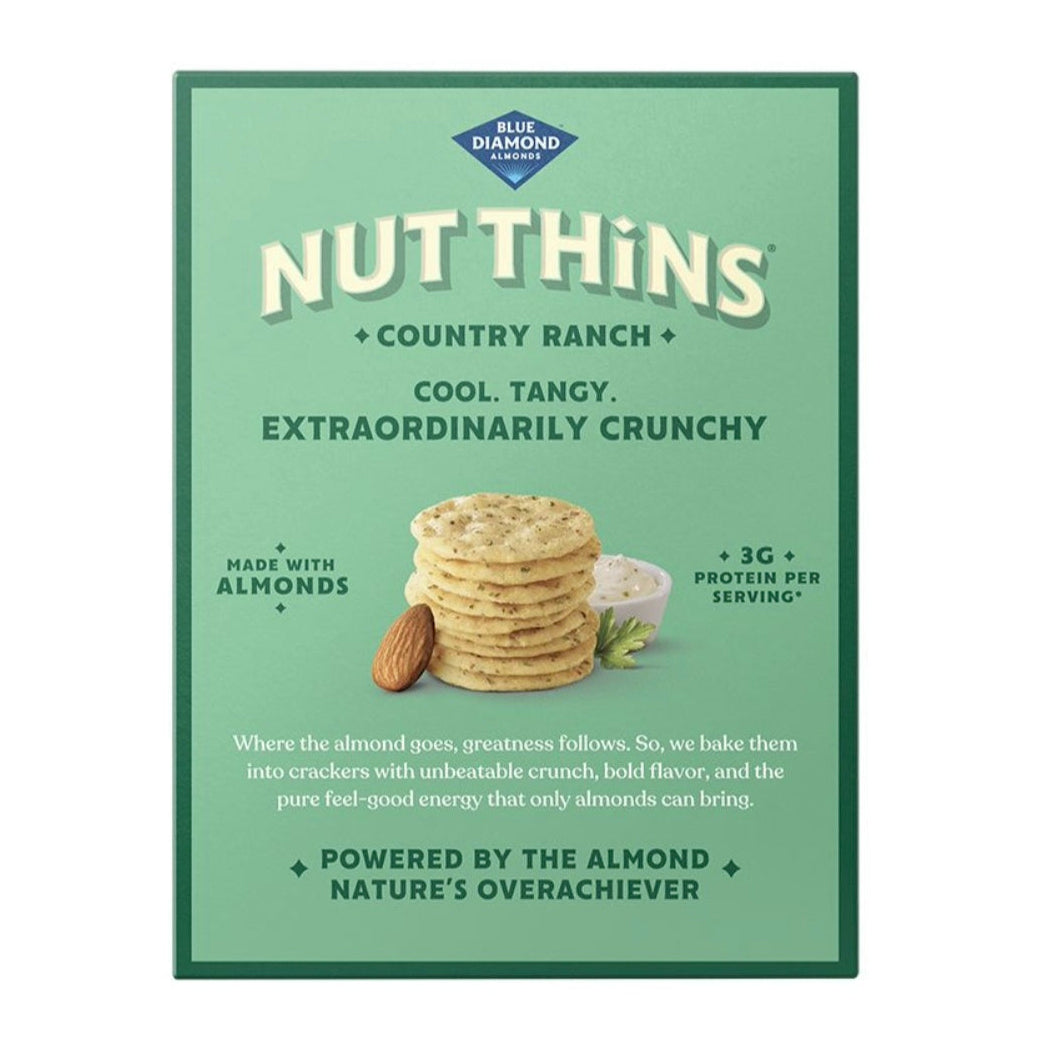 Blue Diamond Nut-Thins Country Ranch無添加糖薄脆米餅 無麩質杏仁零食