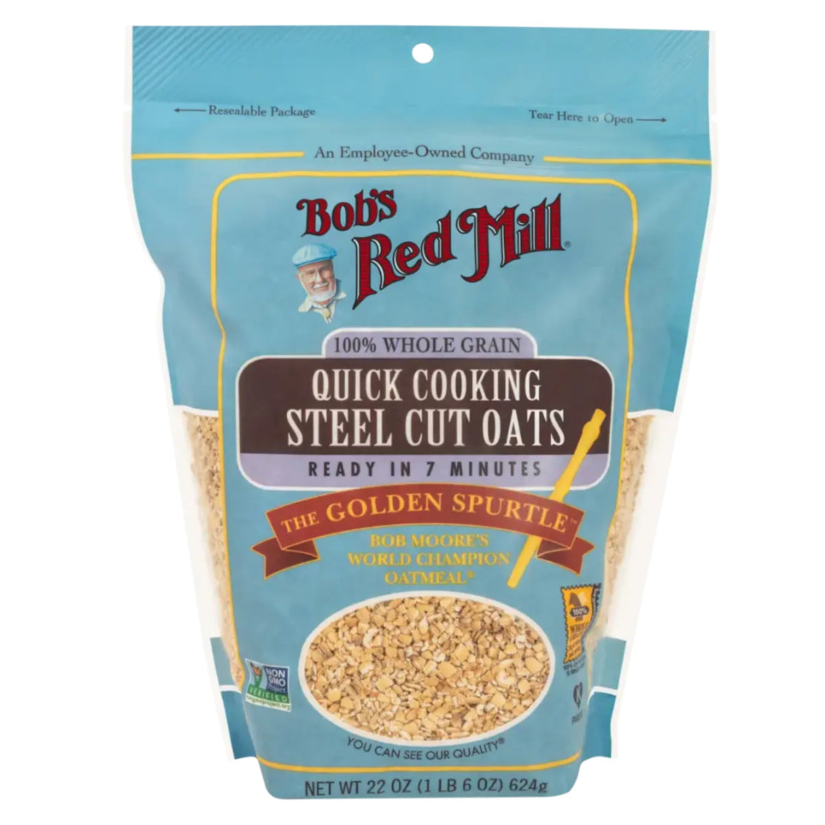 Bob's Red Mill 有機快熟鋼切燕麥624g｜Organic Quick Cooking Steel Cut Oats
