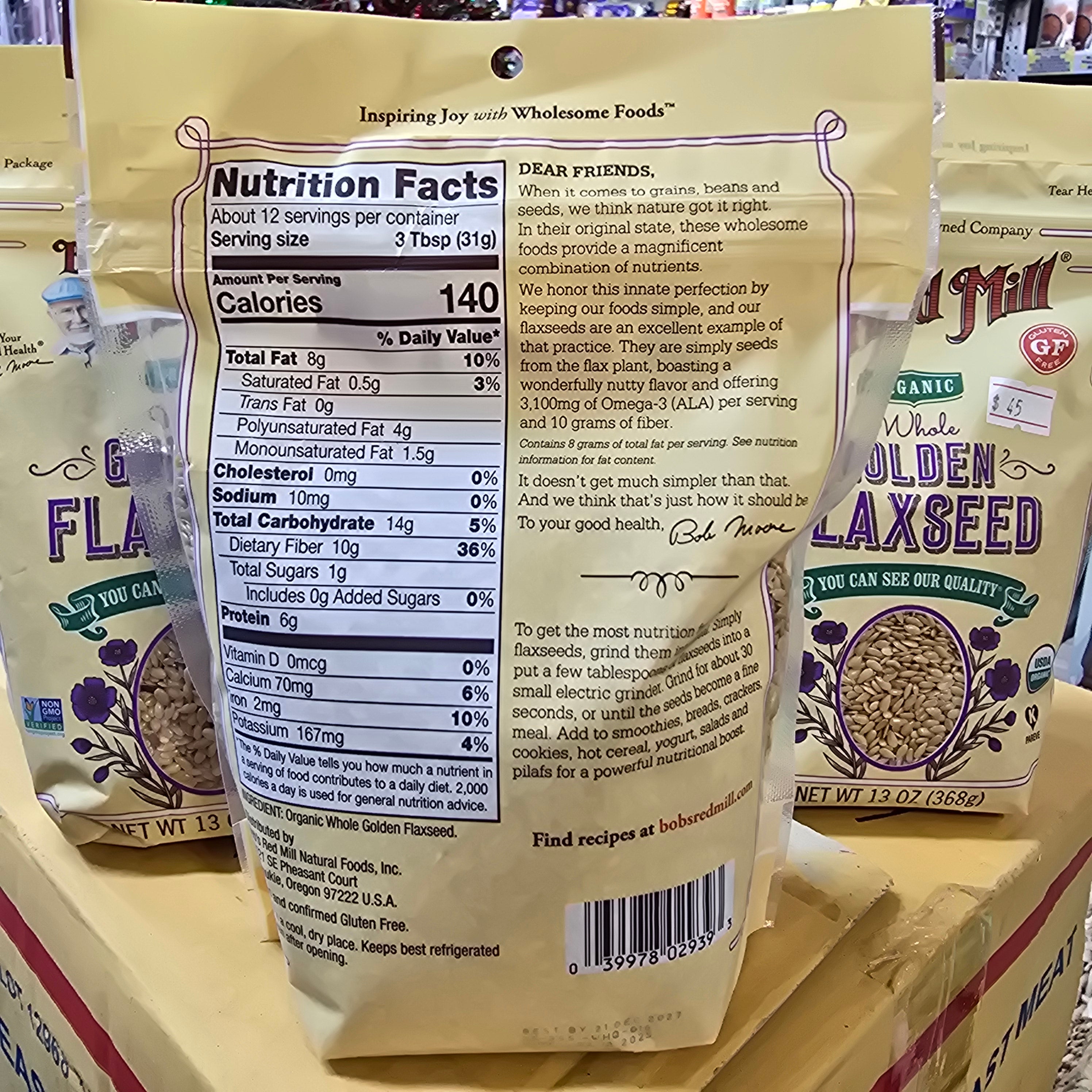 Bob’s Red Mill Organic Whole Golden Flaxseed 有機完整黃金亞麻籽