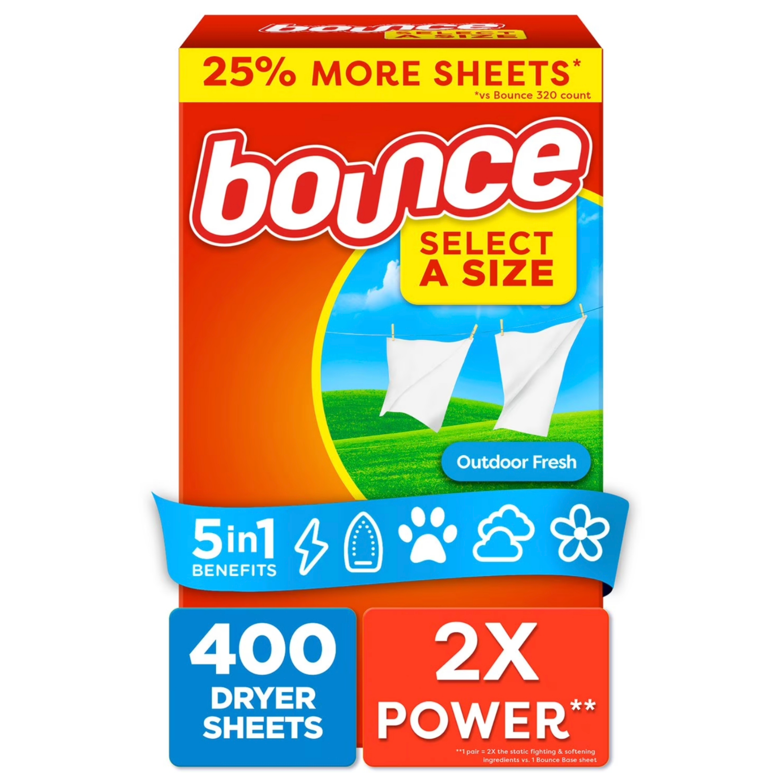 Bounce Outdoor Fresh衣物柔順乾衣紙清新香氣減少靜電及衣物皺褶