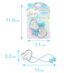 Cinnamoroll 玉桂狗光感反射心形髮飾日本製