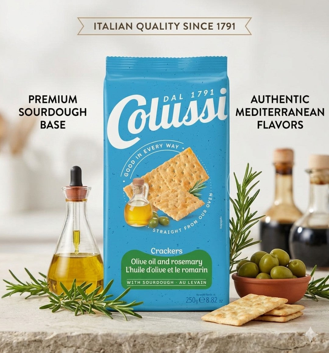 Colussi 迷迭香橄欖油天然酸種脆餅 Sourdough Crackers
