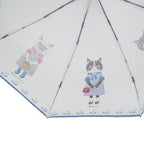 多款可愛貓咪角色透明雨傘插畫