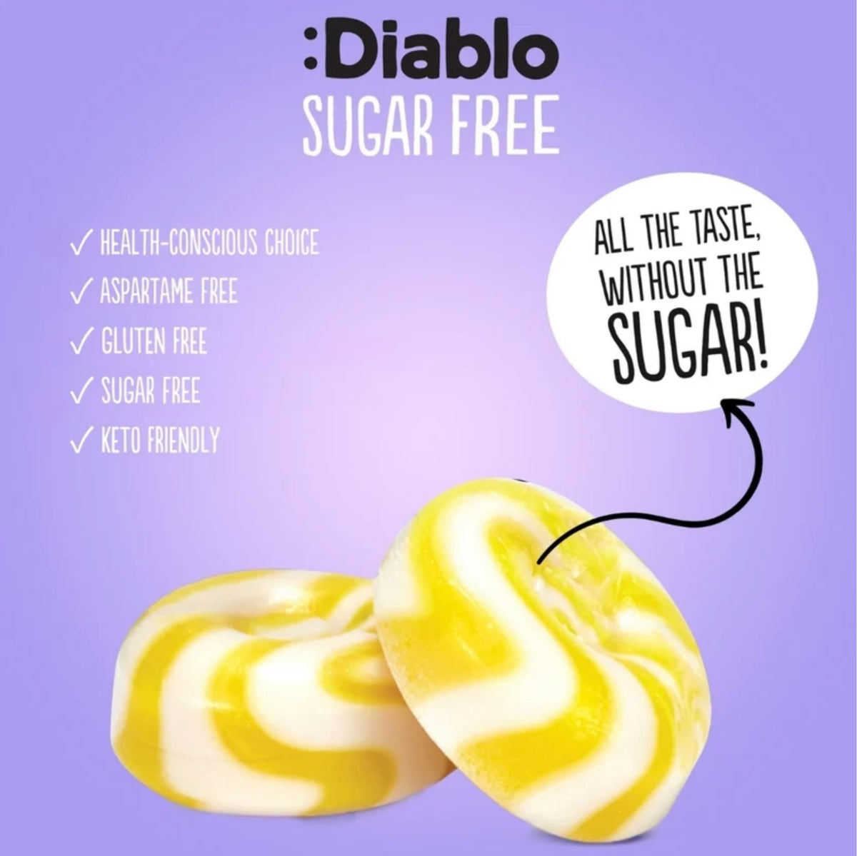 Diablo 無糖檸檬糖 75g Gluten Free 無麩質糖果