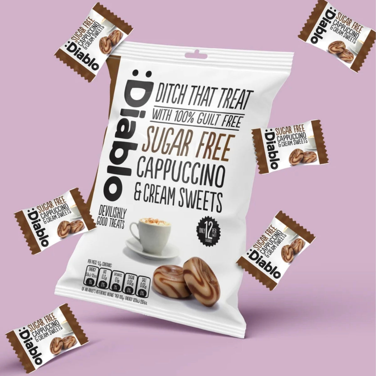 Diablo 無糖咖啡糖 75g 無糖咖啡糖果