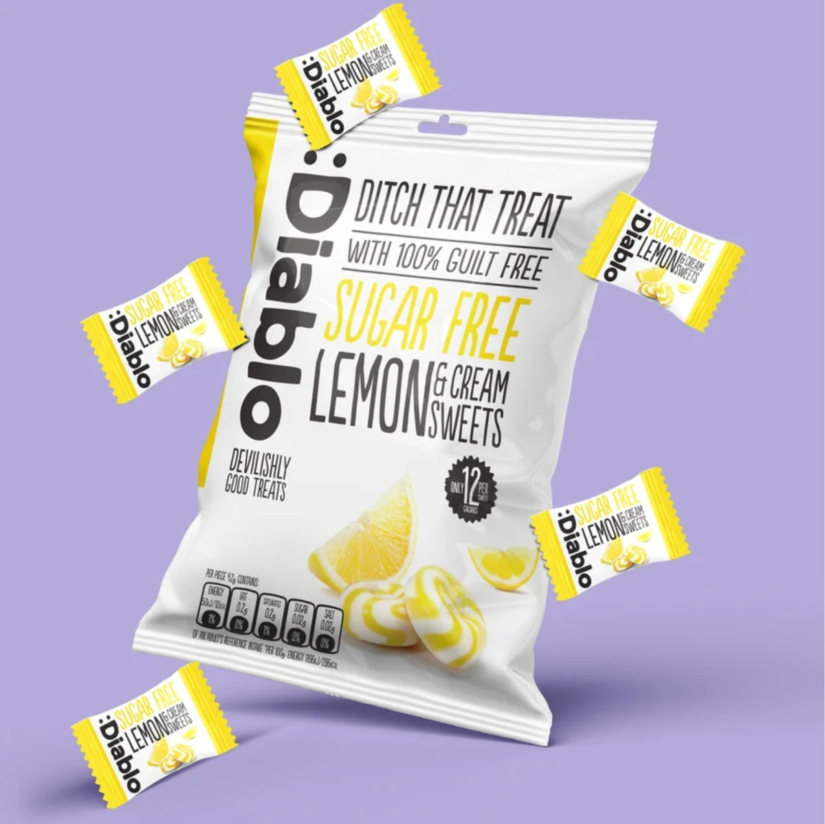 Diablo Sugar Free Lemon Candy 75g 檸檬風味糖果