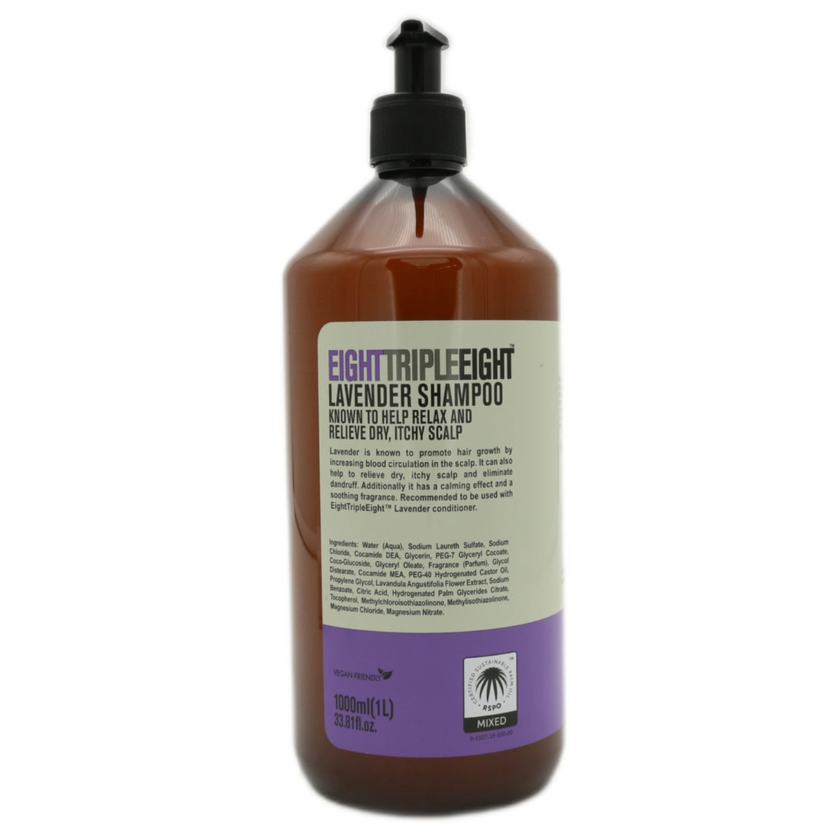 `Eight Triple Eight 薰衣草潤澤洗髮水 Lavender Shampoo 1000ml 英國製`
