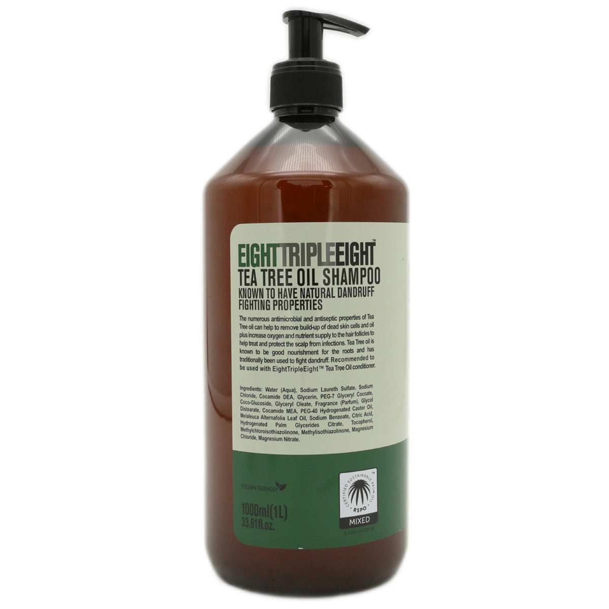 `Eight Triple Eight 茶樹油清爽洗髮水 Tea Tree Oil Shampoo 1000ml 英國製`
