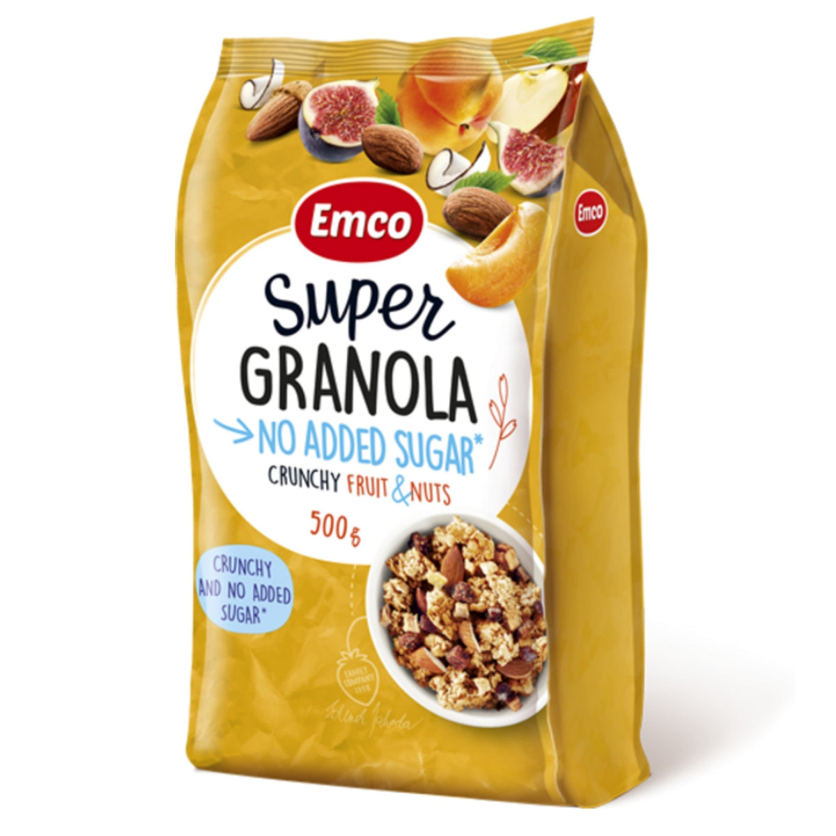 Emco Super Granola No Added Sugar 水果堅果無添加糖穀物脆片早餐 500g
