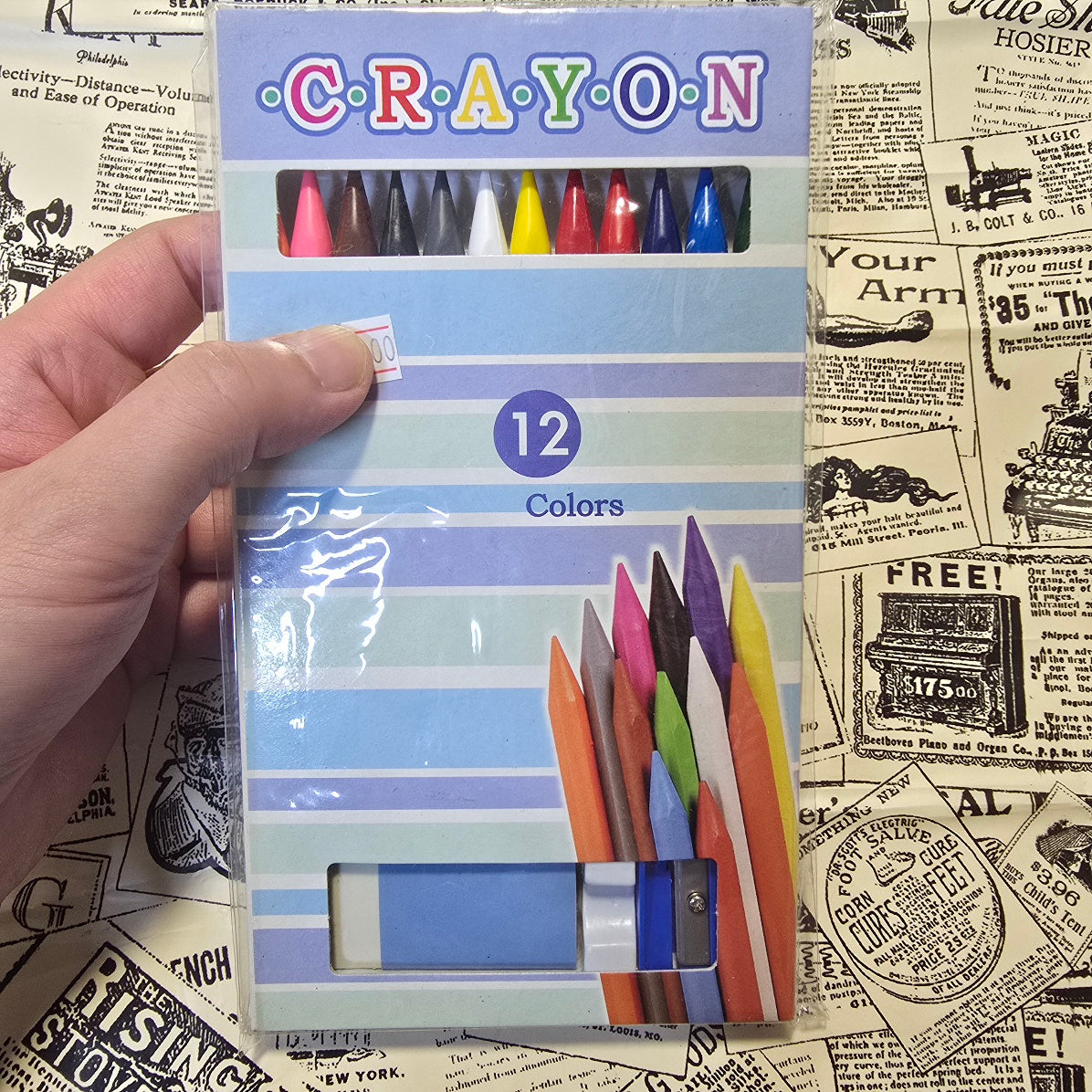 擦得甩蠟筆12色台灣製可擦拭Crayon附筆刨及擦膠