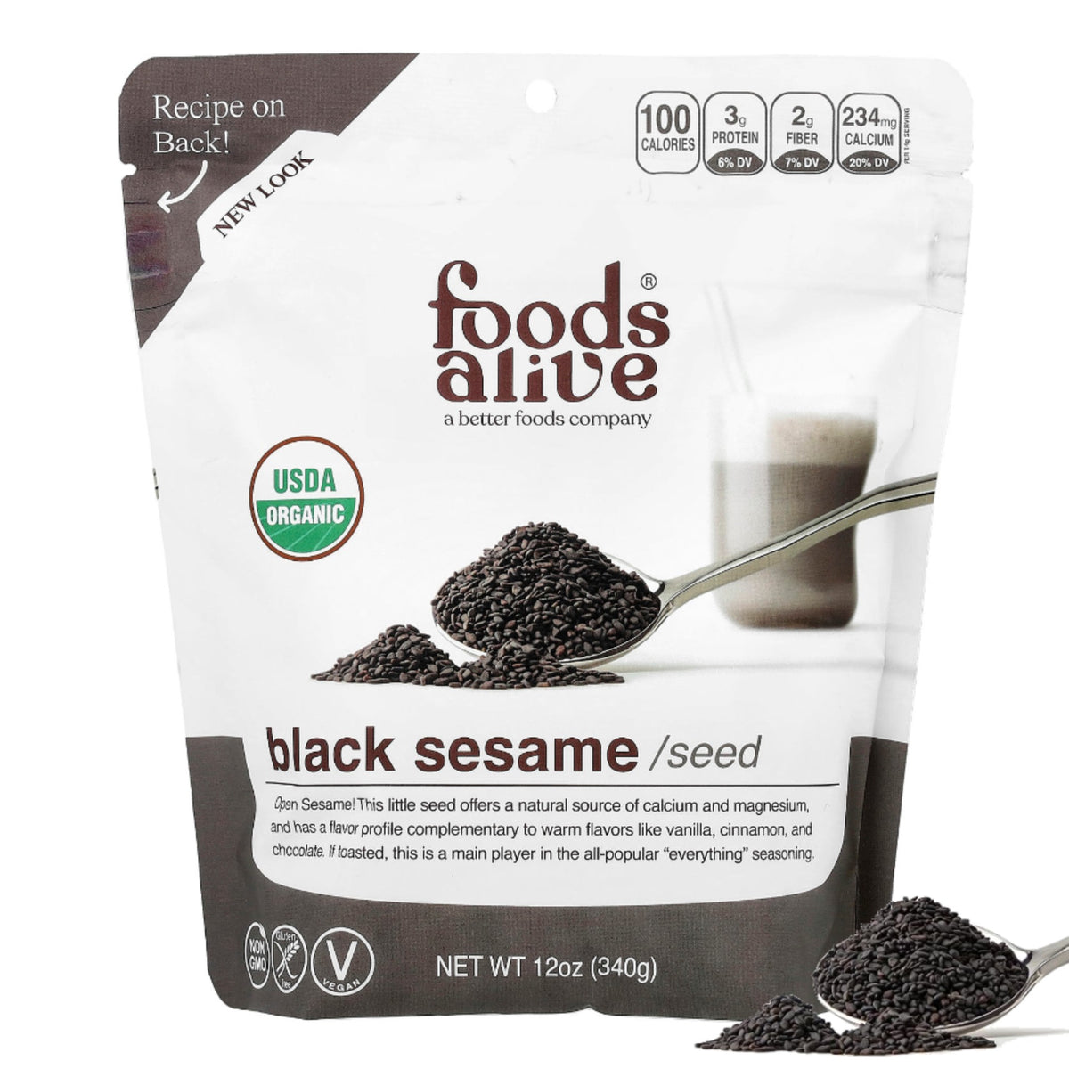Food Alive 有機黑芝麻｜Organic Black Sesame Seed｜Raw生機黑芝麻
