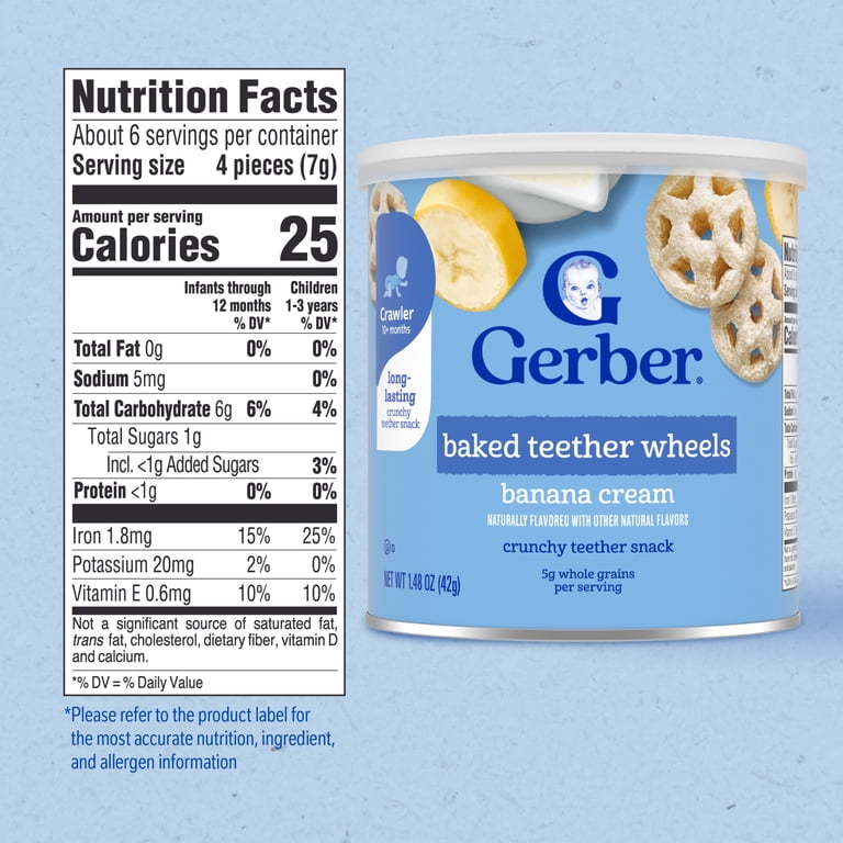 Gerber Banana Cream Teether Wheels｜10個月以上寶寶磨牙小食
