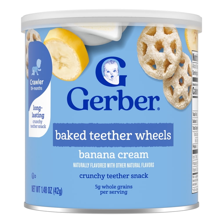 Gerber 嬰兒香蕉忌廉磨牙圈42g｜Banana Cream Teether Wheels
