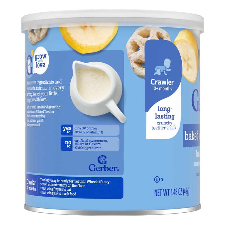 Gerber 嬰兒磨牙圈｜香蕉忌廉口味｜含鐵質及維生素E
