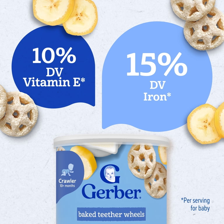 Gerber 嬰兒磨牙圈｜Banana Cream香蕉忌廉｜寶寶手指小食
