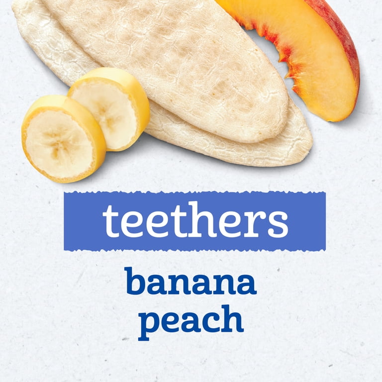 Gerber Banana Peach Gentle Teething Wafers｜香蕉蜜桃嬰兒磨牙小食
