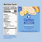 Gerber 香蕉蜜桃磨牙威化營養資料｜每4片8g｜30卡路里

