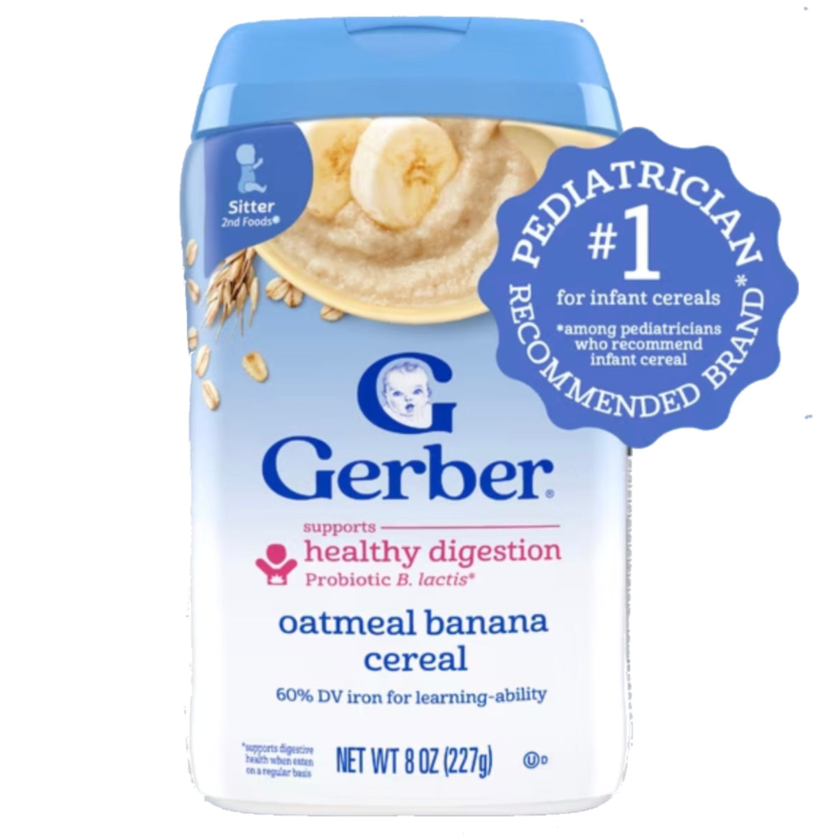 Gerber 嬰幼兒燕麥糊227g｜Oatmeal Banana Baby Cereal｜香蕉口味｜6個月以上｜美國製
