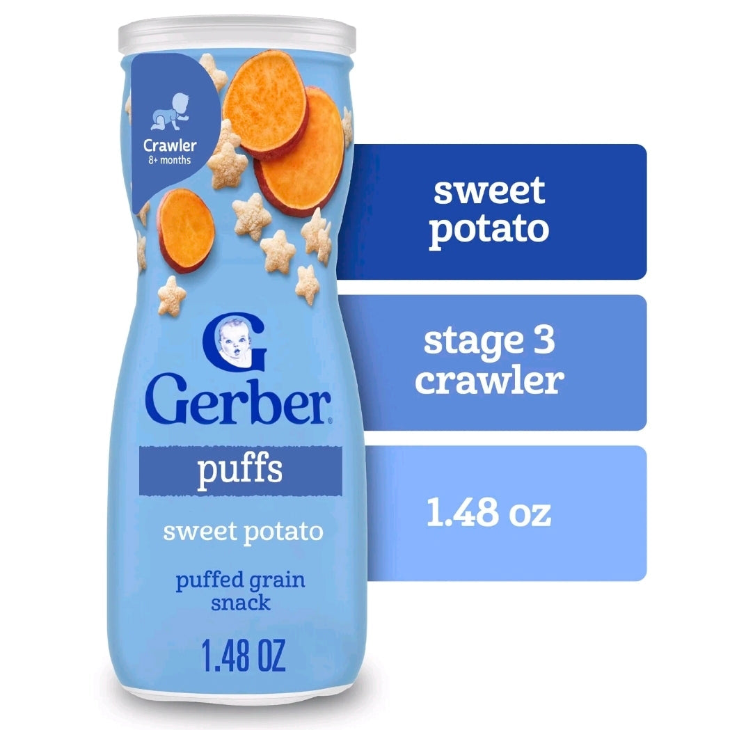Gerber 嬰兒泡芙｜Sweet Potato Puffs｜Non-GMO Project Verified
