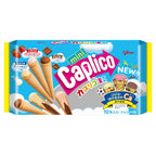Glico Caplico 迷你三色筒草莓朱古力牛奶三種口味｜酥脆蛋筒朱古力零食