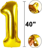 40吋金色數字鋁膜氣球生日派對大型佈置