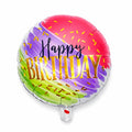 18吋漸層水彩Happy Birthday生日氣球粉紅紫綠生日派對佈置