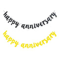 Happy Anniversary banner｜慶祝紀念佈置橫額｜美感小楷｜閃面