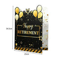 Happy Retirement退休賀咭 加大A4金色退休賀卡