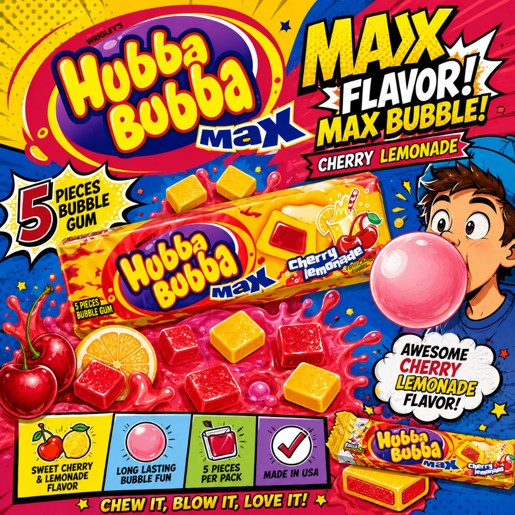 Hubba Bubba Bubble Gum - Cherry Lemonade