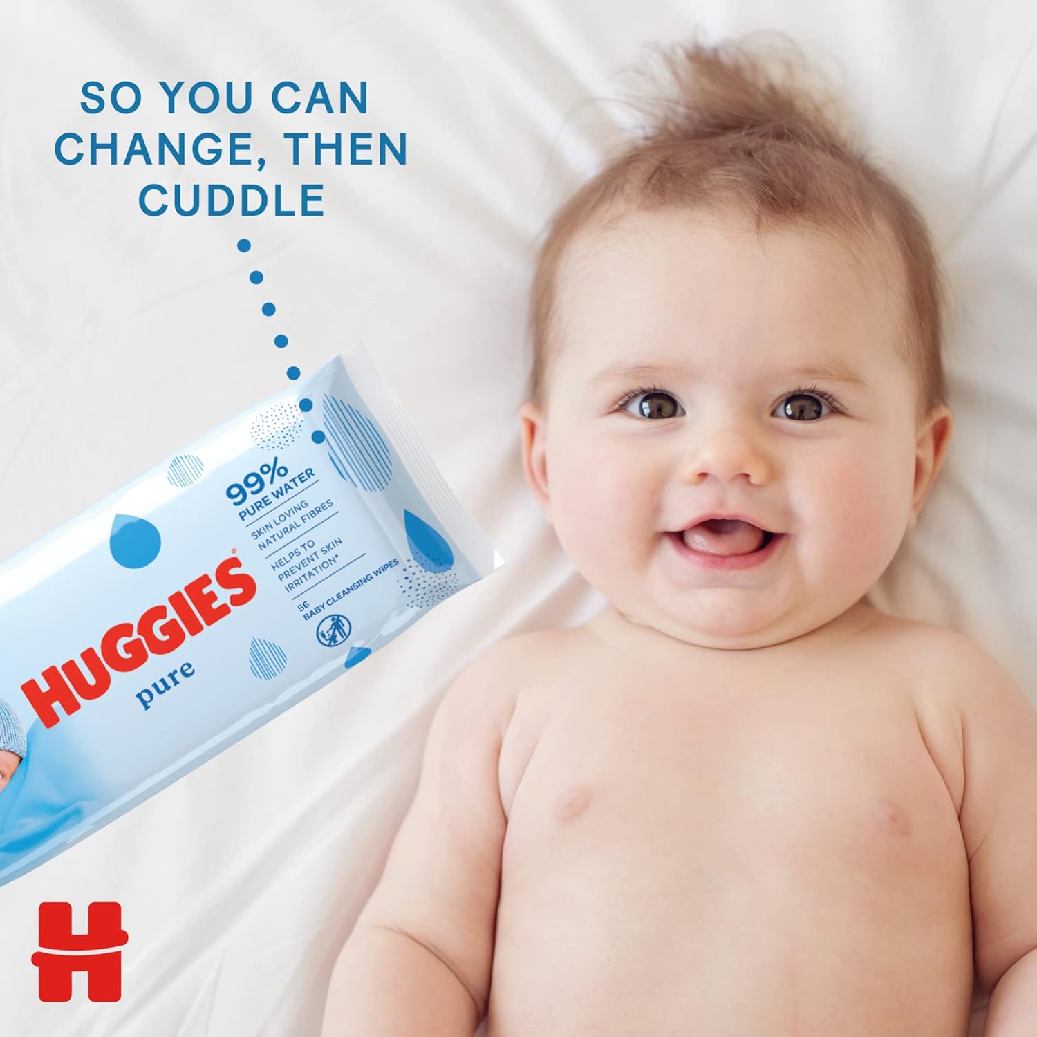 Huggies 純水嬰兒濕紙巾 天然纖維 99%純水