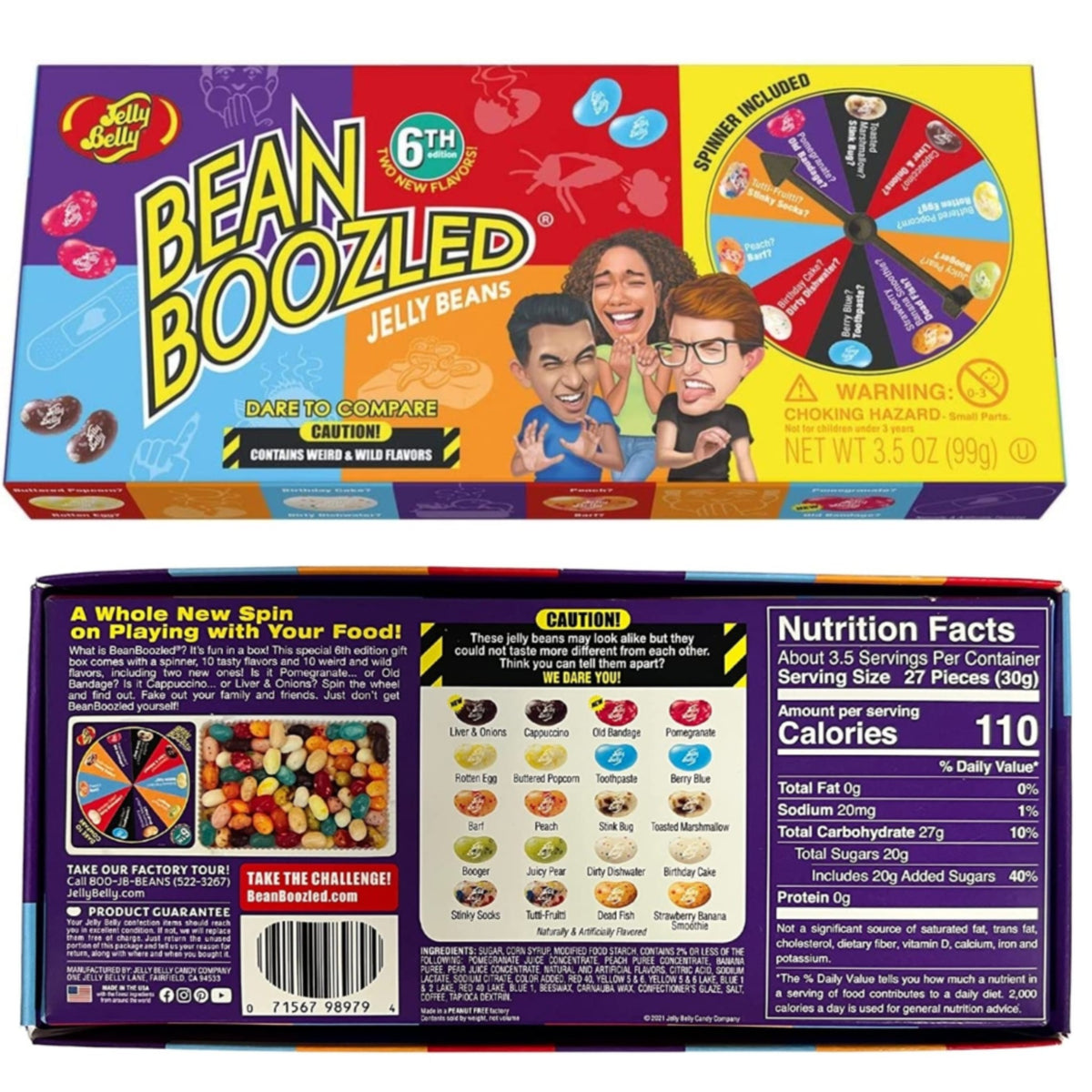 Jelly Belly 怪味糖連輪盤遊戲盒裝100g (第6代)