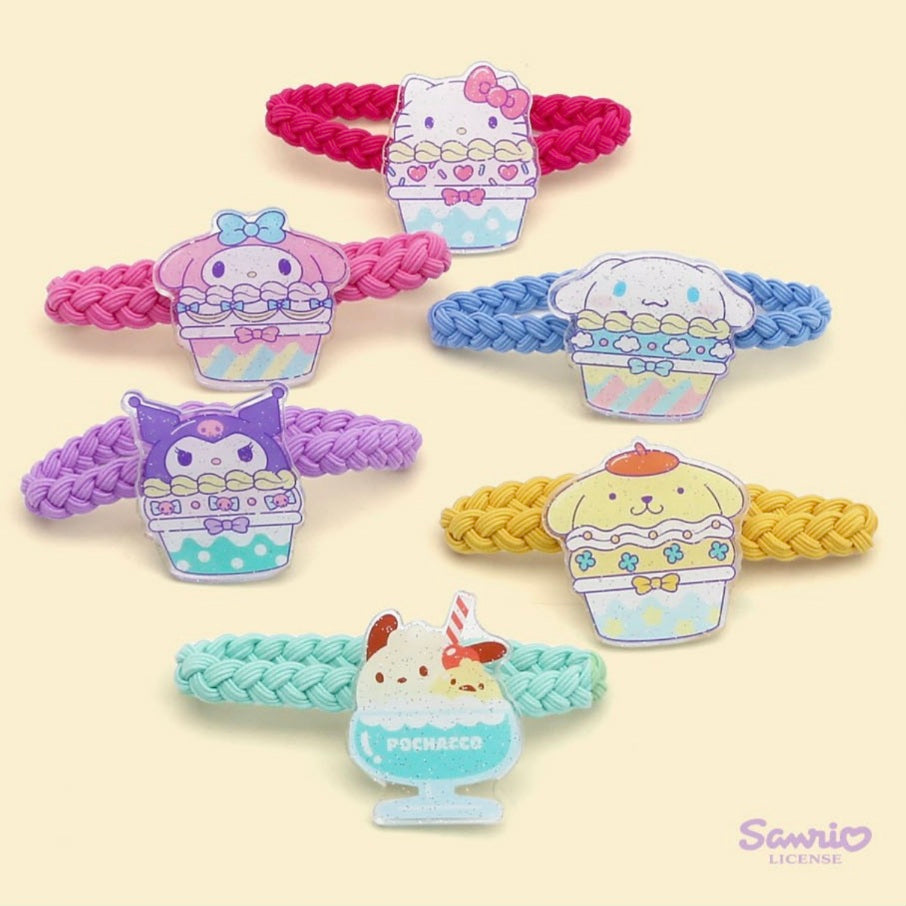 Kuromi Sanrio 可愛甜點杯子蛋糕髮圈