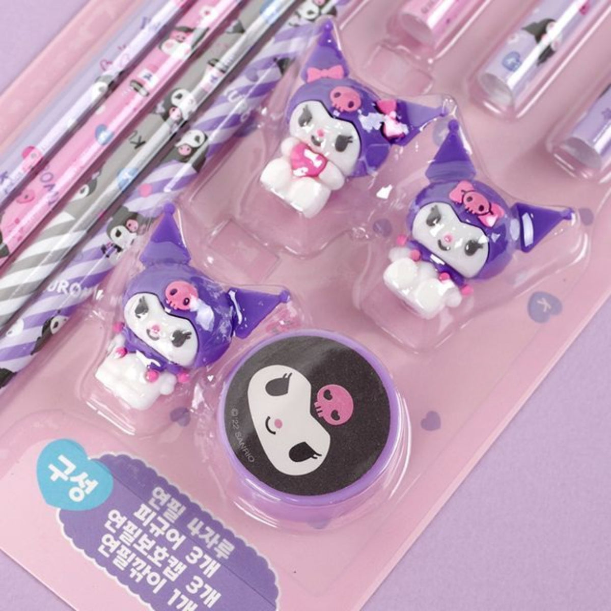 Kuromi Sanrio 文具套裝｜可愛角色設計｜生日及開學禮物
