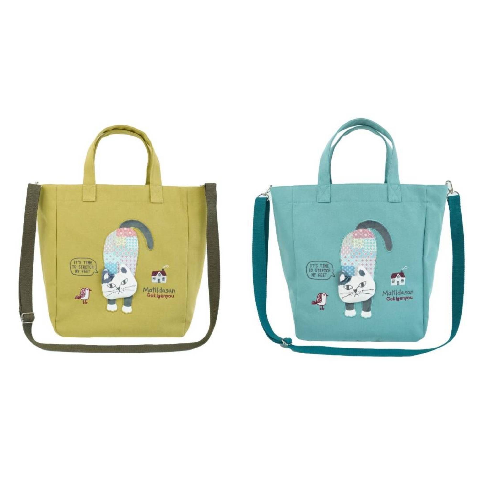 Kusuguru Japan Matilda-san貓咪手提袋 Japanese Cat Tote Bag日系雜貨包