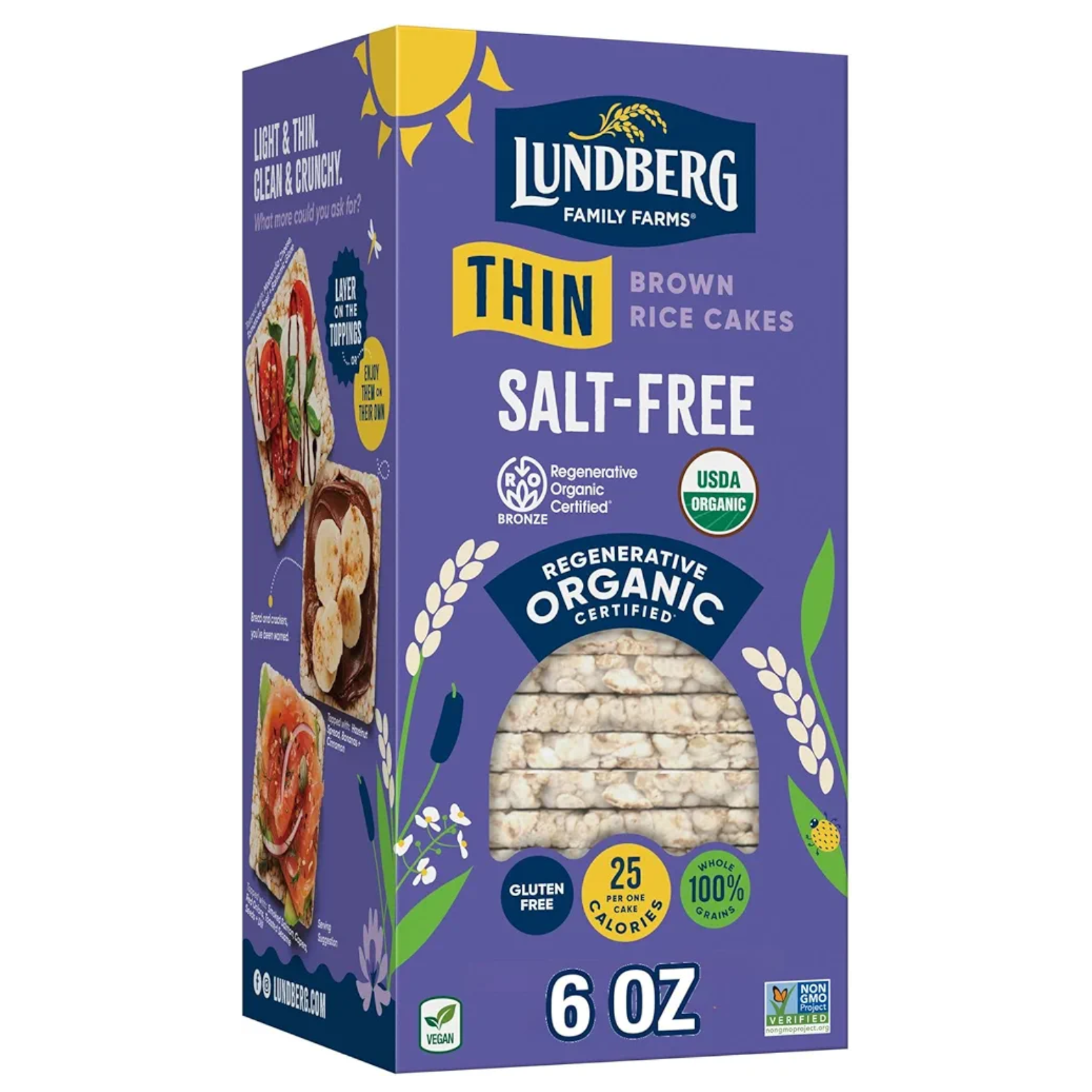 Lundberg有機糙米薄餅無鹽無糖 Gluten Free健康零食