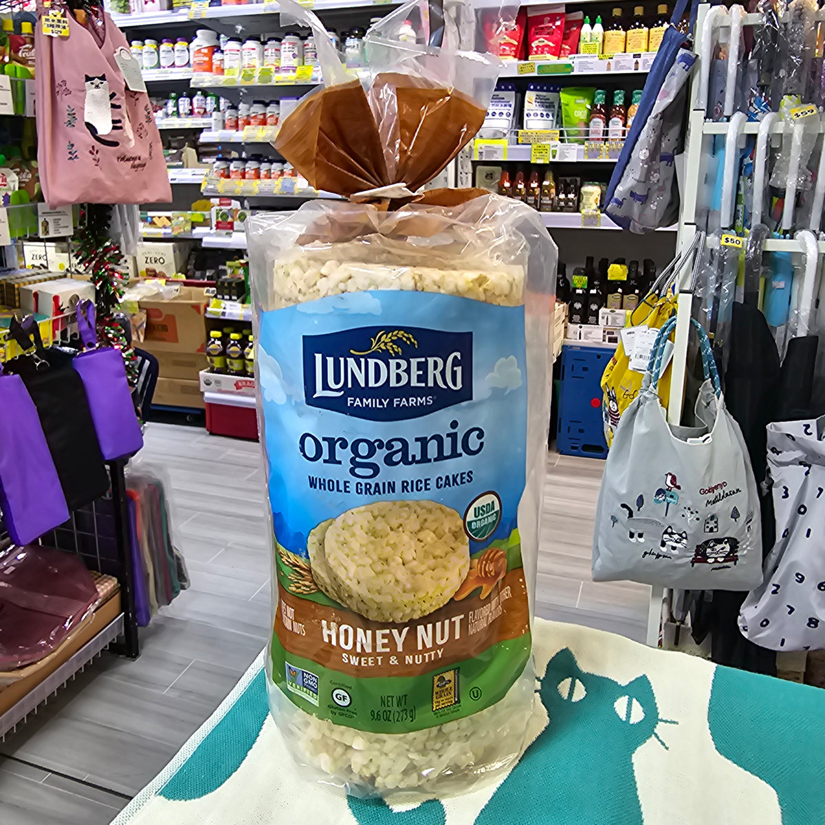 Lundberg 有機蜂蜜堅果全穀物米餅273g｜Organic Honey Nut Rice Cakes｜無麩質
