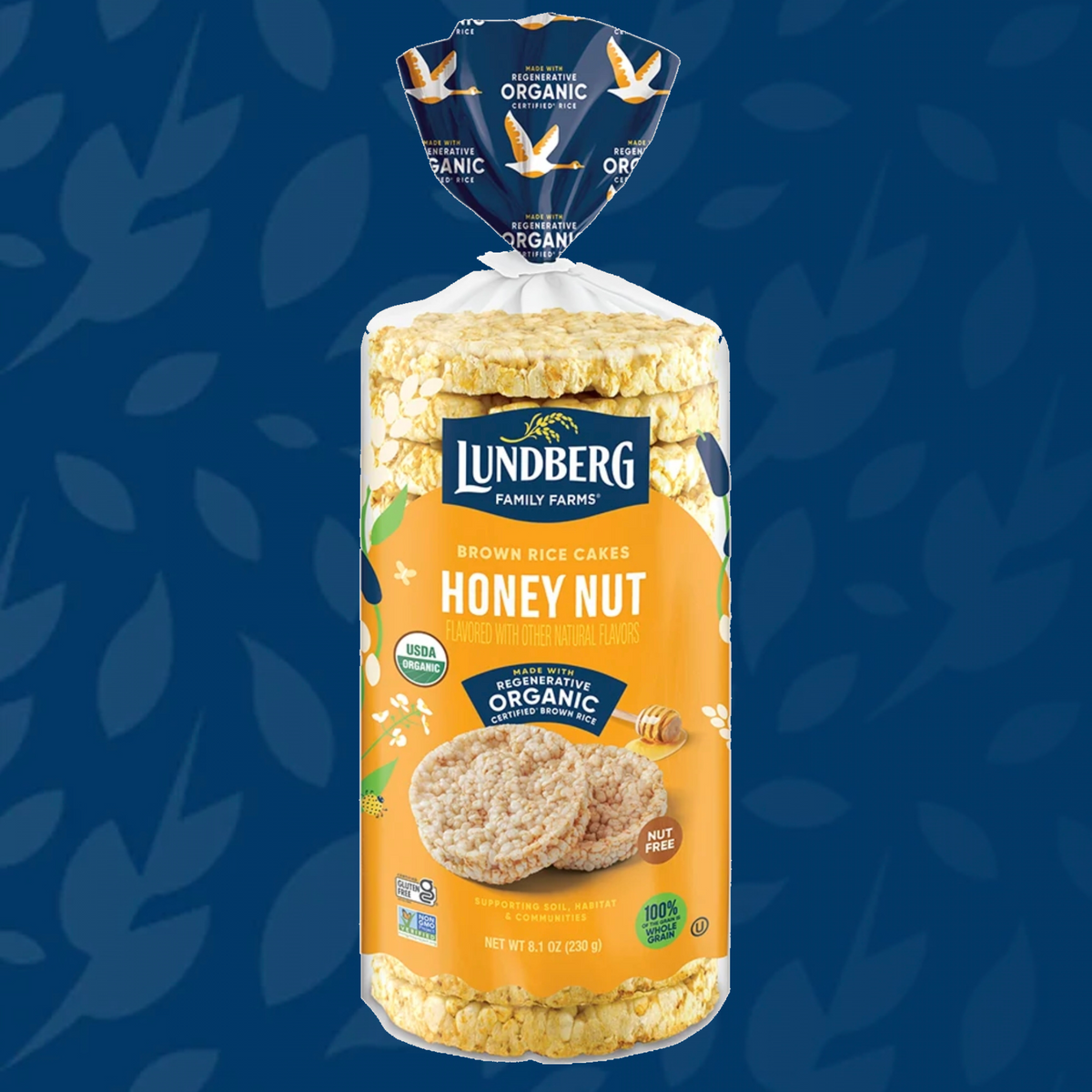 Lundberg 有機蜂蜜果仁全穀物米餅273g｜Organic Honey Nut Rice Cakes
