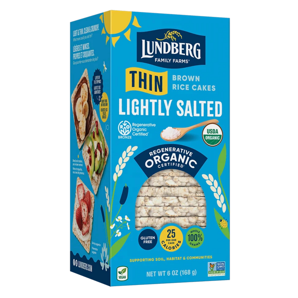 Lundberg 有機少鹽糙米全穀物米餅241g｜Organic Brown Rice Cakes Lightly Salted
